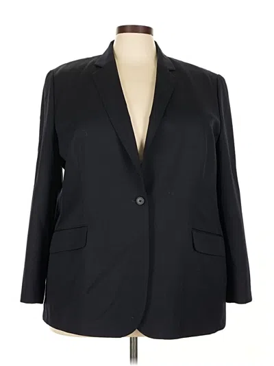 Pre-owned Lands' End Blazer Jacket In Black