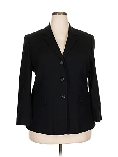 Pre-owned Lands' End Blazer Jacket In Black