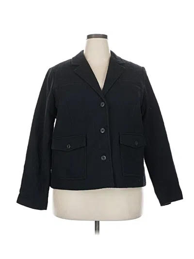 Pre-owned Lands' End Blazer Jacket In Black