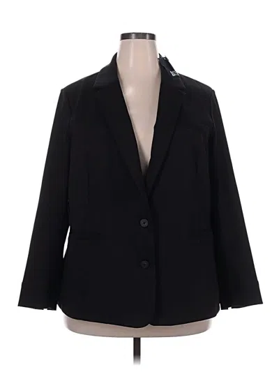 Pre-owned Lands' End Blazer Jacket In Black