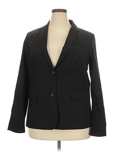 Pre-owned Lands' End Blazer Jacket In Black