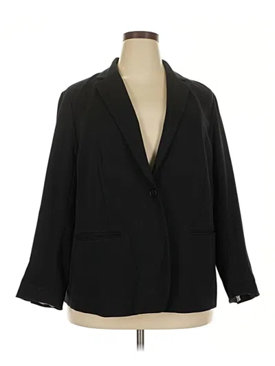 Pre-owned Lands' End Blazer Jacket In Black