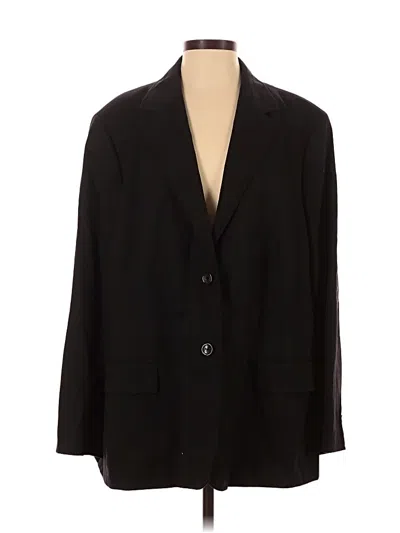 Pre-owned Lands' End Blazer Jacket In Black