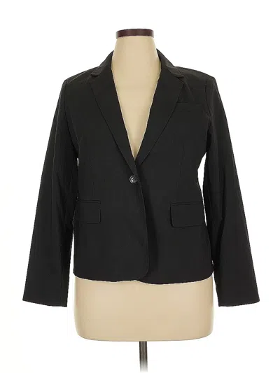 Pre-owned Lands' End Blazer Jacket In Black