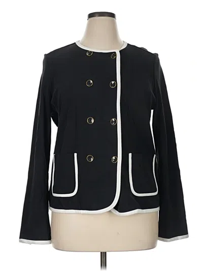 Pre-owned Lands' End Blazer Jacket In Black