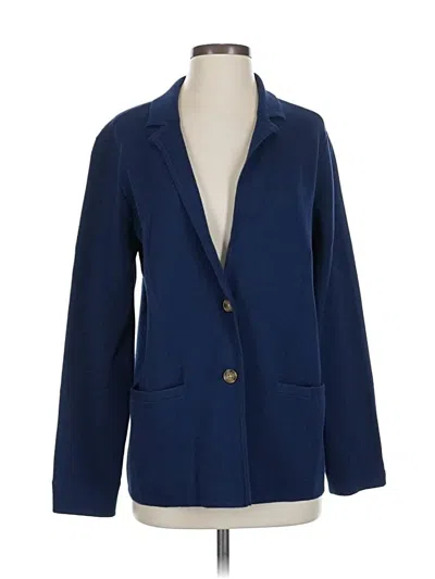 Pre-owned Lands' End Blazer Jacket In Blue