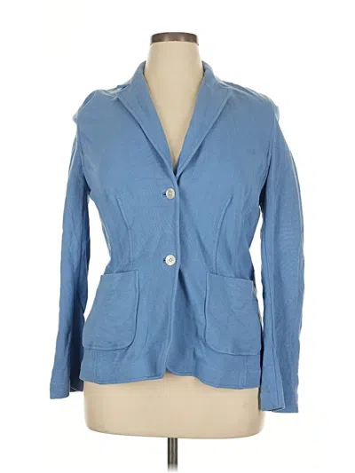 Pre-owned Lands' End Blazer Jacket In Blue