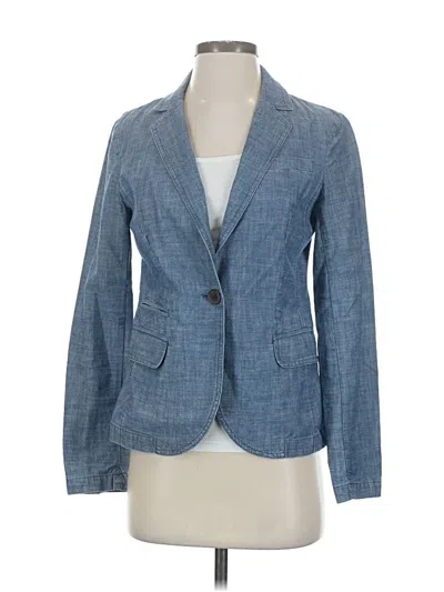 Pre-owned Lands' End Blazer Jacket In Blue