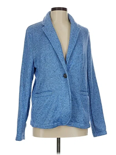 Pre-owned Lands' End Blazer Jacket In Blue