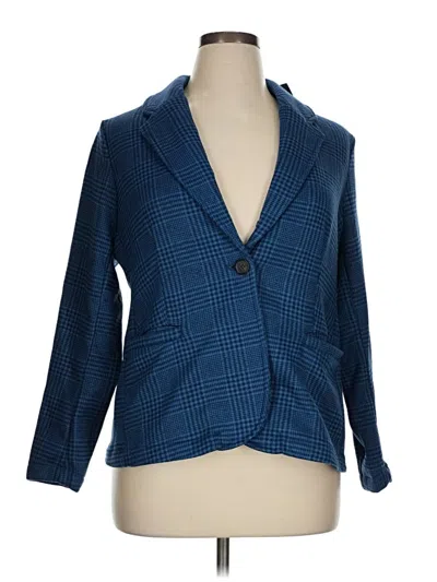 Pre-owned Lands' End Blazer Jacket In Blue