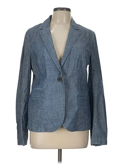 Pre-owned Lands' End Blazer Jacket In Blue