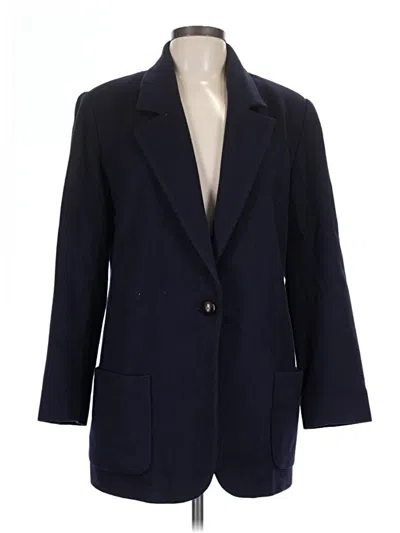 Pre-owned Lands' End Blazer Jacket In Blue