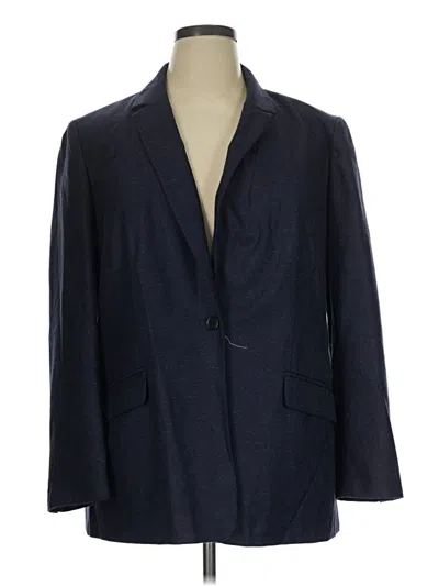 Pre-owned Lands' End Blazer Jacket In Blue