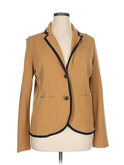 Pre-owned Lands' End Blazer Jacket In Brown