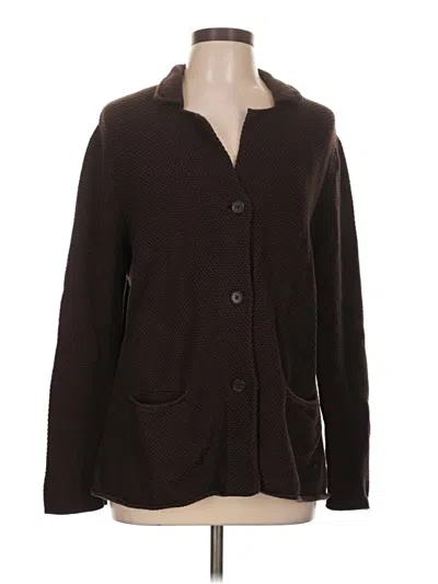 Pre-owned Lands' End Blazer Jacket In Brown