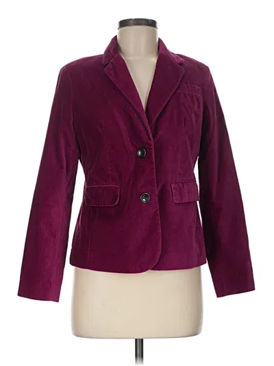 Pre-owned Lands' End Blazer Jacket In Burgundy