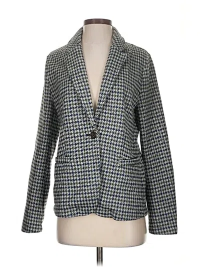 Pre-owned Lands' End Blazer Jacket In Gray
