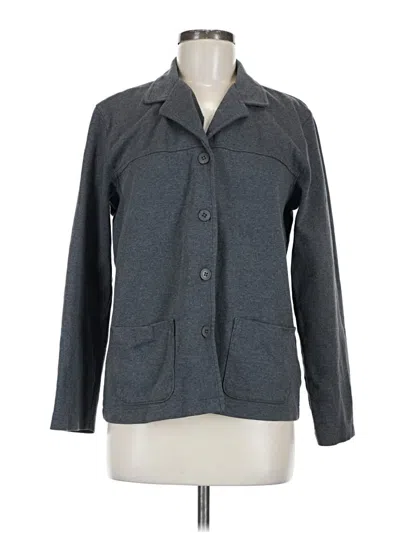 Pre-owned Lands' End Blazer Jacket In Gray