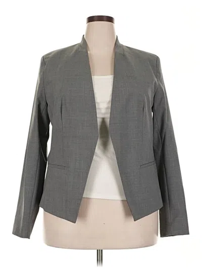 Pre-owned Lands' End Blazer Jacket In Gray