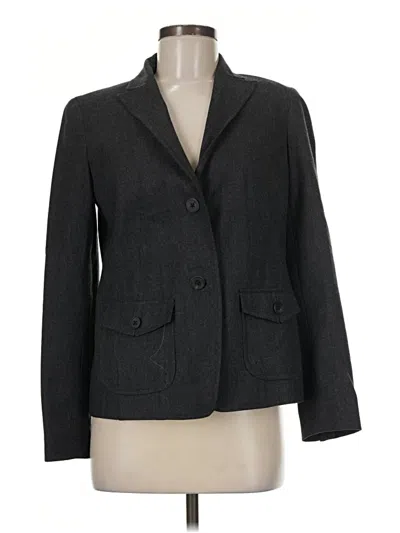 Pre-owned Lands' End Blazer Jacket In Gray