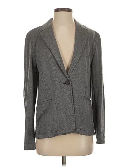 Pre-owned Lands' End Blazer Jacket In Gray