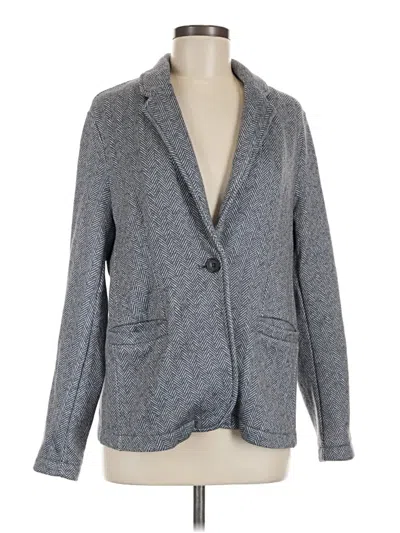 Pre-owned Lands' End Blazer Jacket In Gray