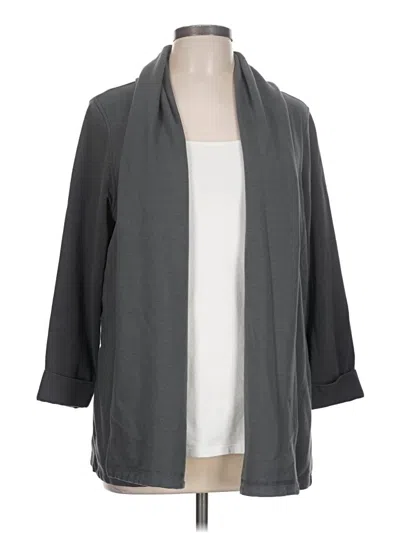 Pre-owned Lands' End Blazer Jacket In Gray