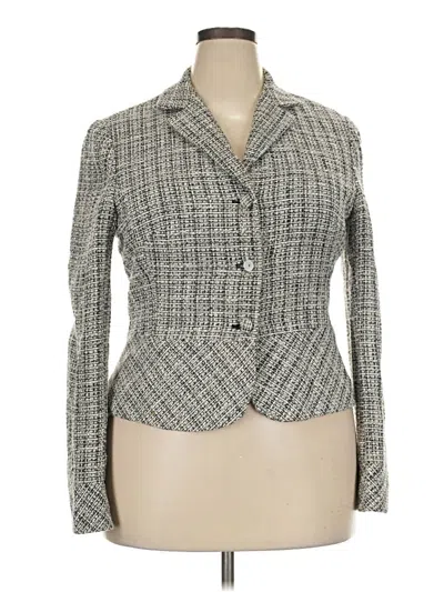 Pre-owned Lands' End Blazer Jacket In Gray