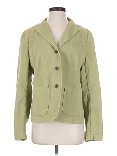 Pre-owned Lands' End Blazer Jacket In Green