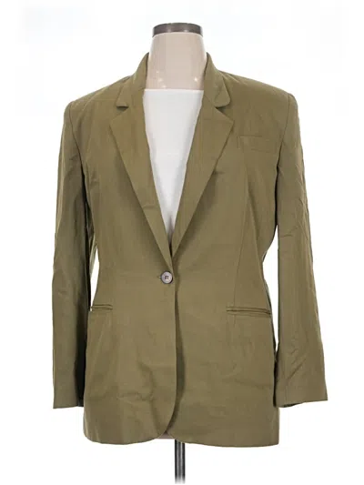 Pre-owned Lands' End Blazer Jacket In Green