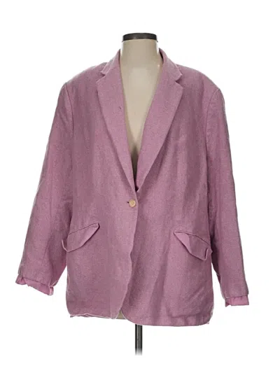 Pre-owned Lands' End Blazer Jacket In Purple