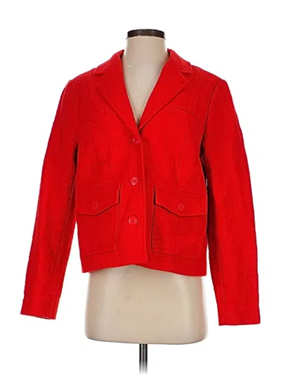 Pre-owned Lands' End Blazer Jacket In Red