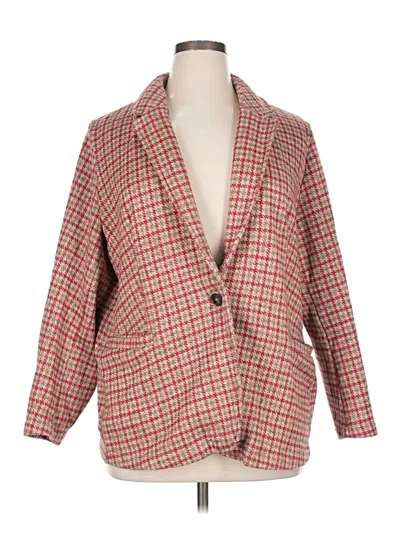 Pre-owned Lands' End Blazer Jacket In Red
