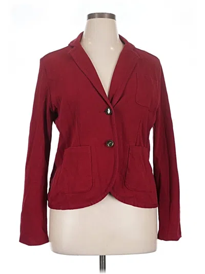 Pre-owned Lands' End Blazer Jacket In Red