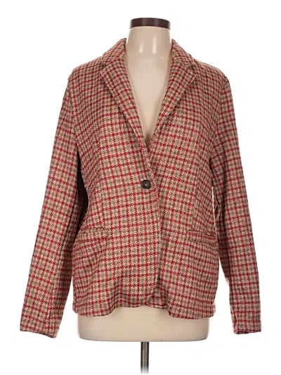 Pre-owned Lands' End Blazer Jacket In Red