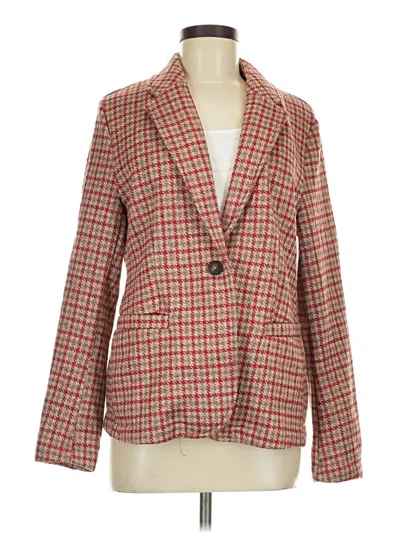 Pre-owned Lands' End Blazer Jacket In Red