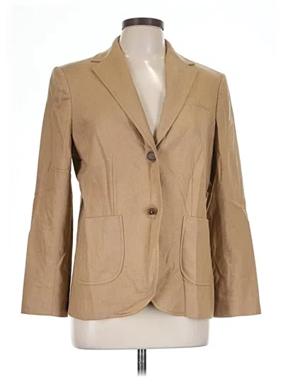 Pre-owned Lands' End Blazer Jacket In Tan