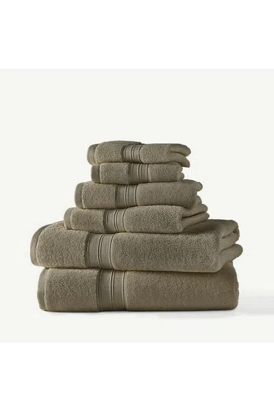 Lands' End Blue Loom Liam Bleach Friendly Cotton 6 Piece Bath Towel Set In Multi