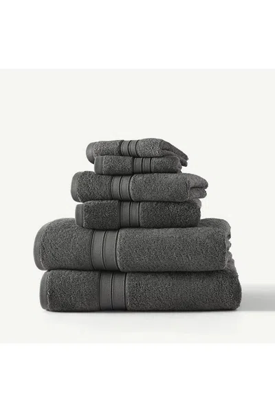 Lands' End Blue Loom Liam Bleach Friendly Cotton 6 Piece Bath Towel Set In Multi