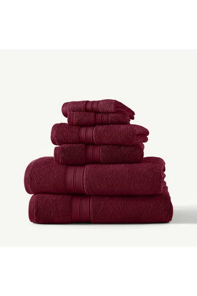 Lands' End Blue Loom Liam Odor Resistant Cotton 6 Piece Bath Towel Set In Multi