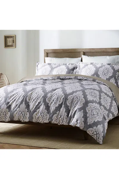 Lands' End Blue Loom Zuri Distressed Medallion Print Cotton Duvet Cover Set In Multi