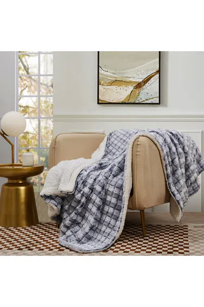 Lands' End Blue Ridge Home Fashions Micromink Sherpa Reversible Throw Blanket