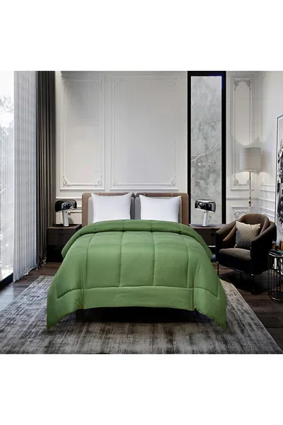 Lands' End Blue Ridge Home Fashions Reversible Down Alternative Comforter In Green