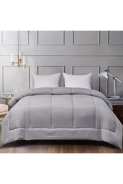 Lands' End Blue Ridge Home Fashions Reversible Down Alternative Comforter In Gray
