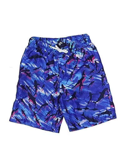 Pre-owned Lands' End Kids'  Board Shorts In Blue