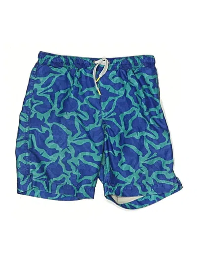 Pre-owned Lands' End Kids'  Board Shorts In Blue