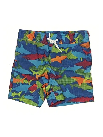 Pre-owned Lands' End Kids'  Board Shorts In Blue