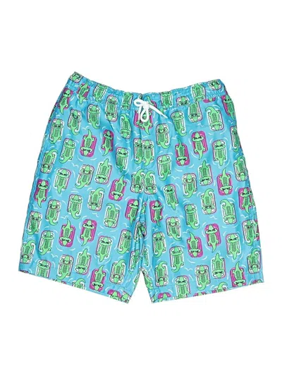 Pre-owned Lands' End Board Shorts In Blue