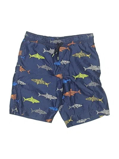 Pre-owned Lands' End Kids'  Board Shorts In Blue