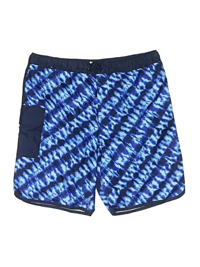 Pre-owned Lands' End Kids'  Board Shorts In Blue